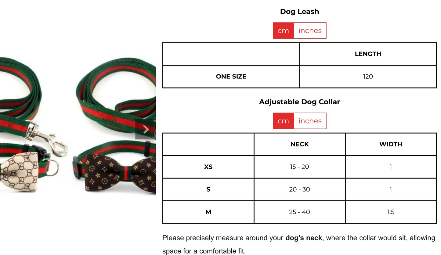 PAWCCI BOW TIE COLLAR & LEASH SET